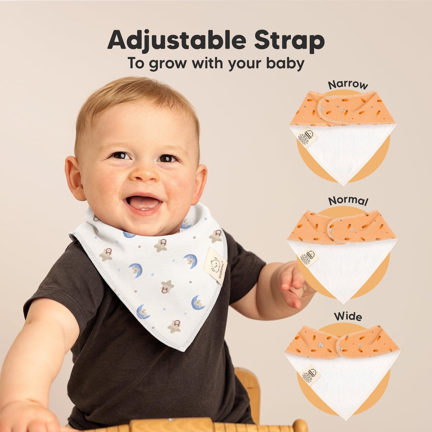 10-Pack Organic Baby Bandana Bibs For Girls - Super Absorbent Triangle Baby Bibs For Drooling And Teething Infant, 100% Cotton E