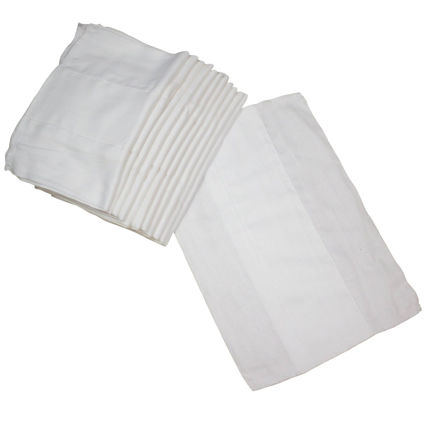Osocozy - Indian Cotton Prefolds (Dozen) - Soft And Absorbent Baby Diapers Made Of 100% Indian Cotton - 9.5'X13', Fits 4-10 Lb