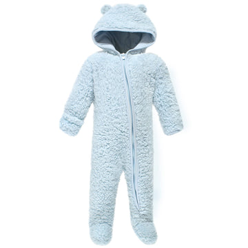 Hudson Baby Unisex Baby Fleece Sleep And Play, Lt Blue, 18-24 Months