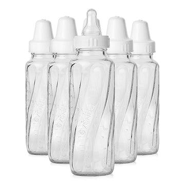 Evenflo Feeding Classic Glass Bottle, Twist Bottles, 8 Oz, 1-Pack Of 6 Bottles