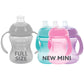 Nuby Mini Grip N Sip No-Spill Baby Sippy Cups with Handles and Soft Spout - (3 Pack) 5 oz - 6+ Months - Pink/Purple/Aqua