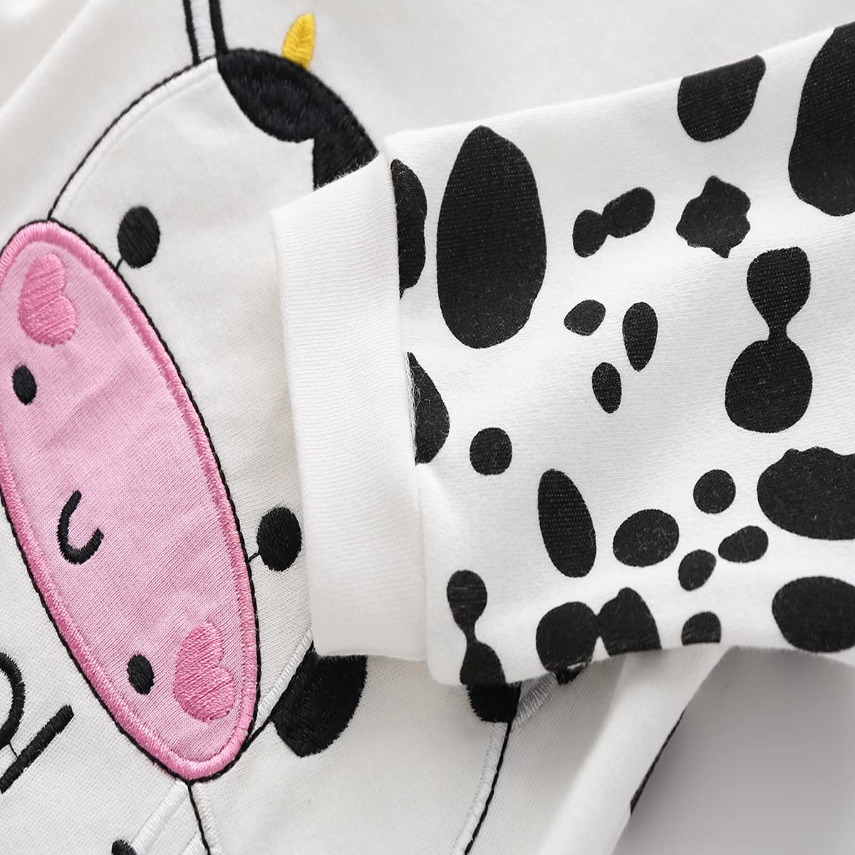 Baby Girls Spring Summer Romper One Piece Bodysuit Rash Guard Sets Puffer For 6-9 Month Baby White Cow
