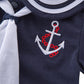 Xm Nyan May'S Baby Toddler Boys Sailor Stripe Romper Marine Navy Romper Onesie Outfit, 3-6 Months