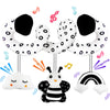 kizh Baby Hanging Stroller and Car Seat Toys High Contrast Baby Toys for Newborn Black and White Sensory Plush Activity Toys for