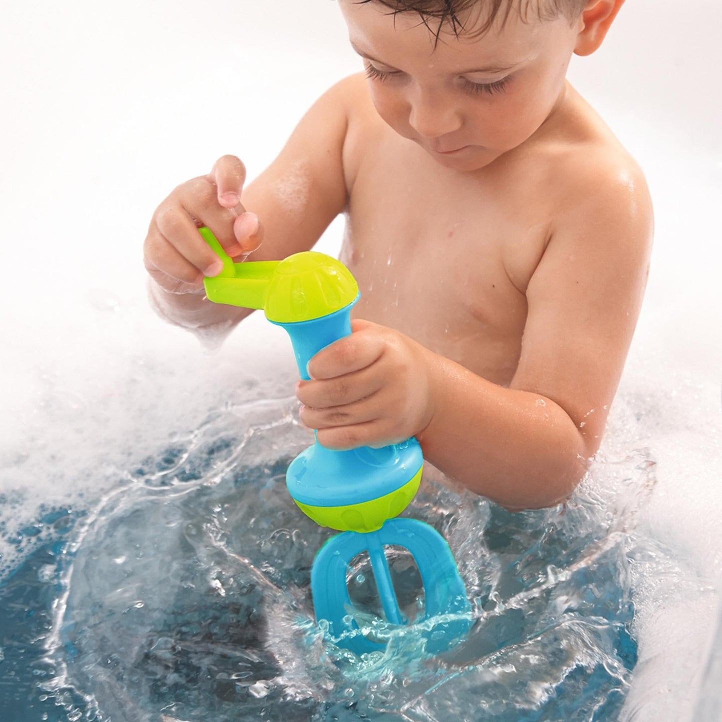 HABA Toddler Bath Toys: Bubble Bath Kids Whisk - for Kids Sensory Play, Motor Skills, and Bath Time Fun, Blue