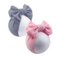 LDDCX Bows for Baby Girls Headband, Newborn Bows Headbands Baby Hair Bows Hairbands Hair Accessories.(FD104-Pink Gray)