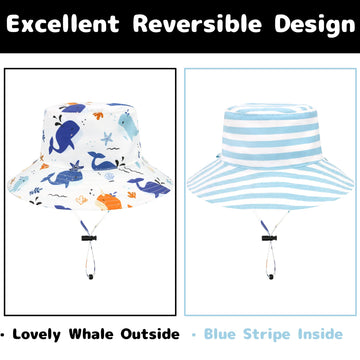 Olreco Baby Sun Hat Baby Boy Sun Hat Baby Bucket Hat Baby Hats 6-12 Months Baby Beach Hat Infant Hat Baby Swim Hat