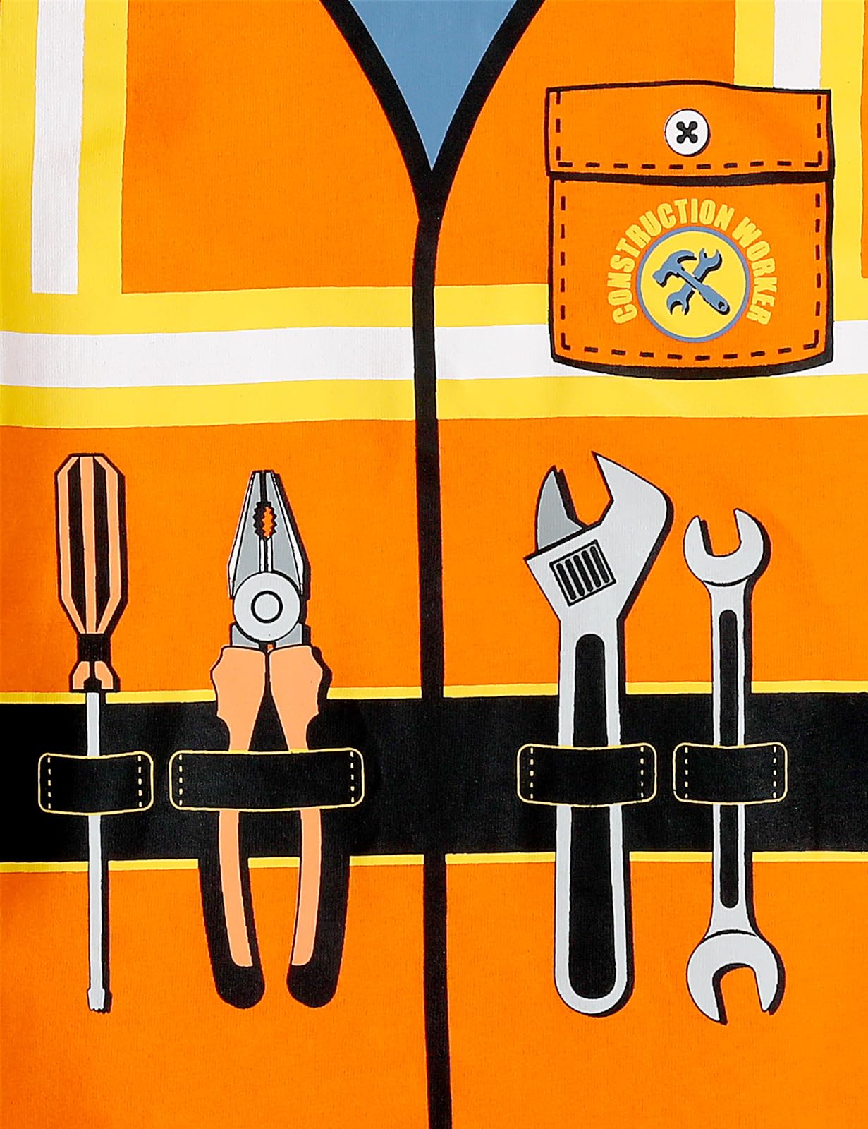 Cosland Toddler Construction Worker Shirt Little Boys Halloween Costume, Orange, 5T