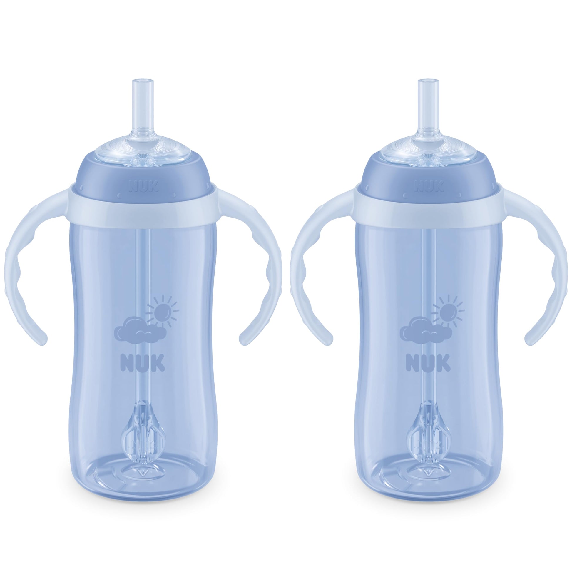 NUK Learner Straw Cup 10oz - Toddler Cup with Soft Straw for Easy Drinking Suitable for Ages 8 Months and Up