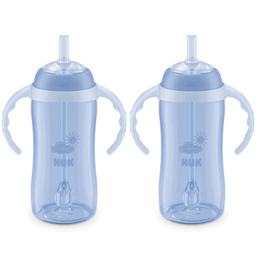 NUK Learner Straw Cup 10oz - Toddler Cup with Soft Straw for Easy Drinking Suitable for Ages 8 Months and Up