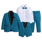 Jeetethnics Boys Blue Coat Suit Set With Waistcoat Shirt And Trousers (9103Bh)