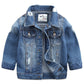Abolai Baby Boys' Basic Denim Jacket Button Down Jeans Jacket Top Style2 Lightblue 110