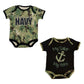 Trooper Navy 2 Pk Bodysuits Nwu Iii, Multicolor, 03 Months