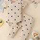 Fullfamous Infant Baby Girl Clothes Outfits,Spring Summer Romper And Pant Set 6-9 Months Ecru Heart