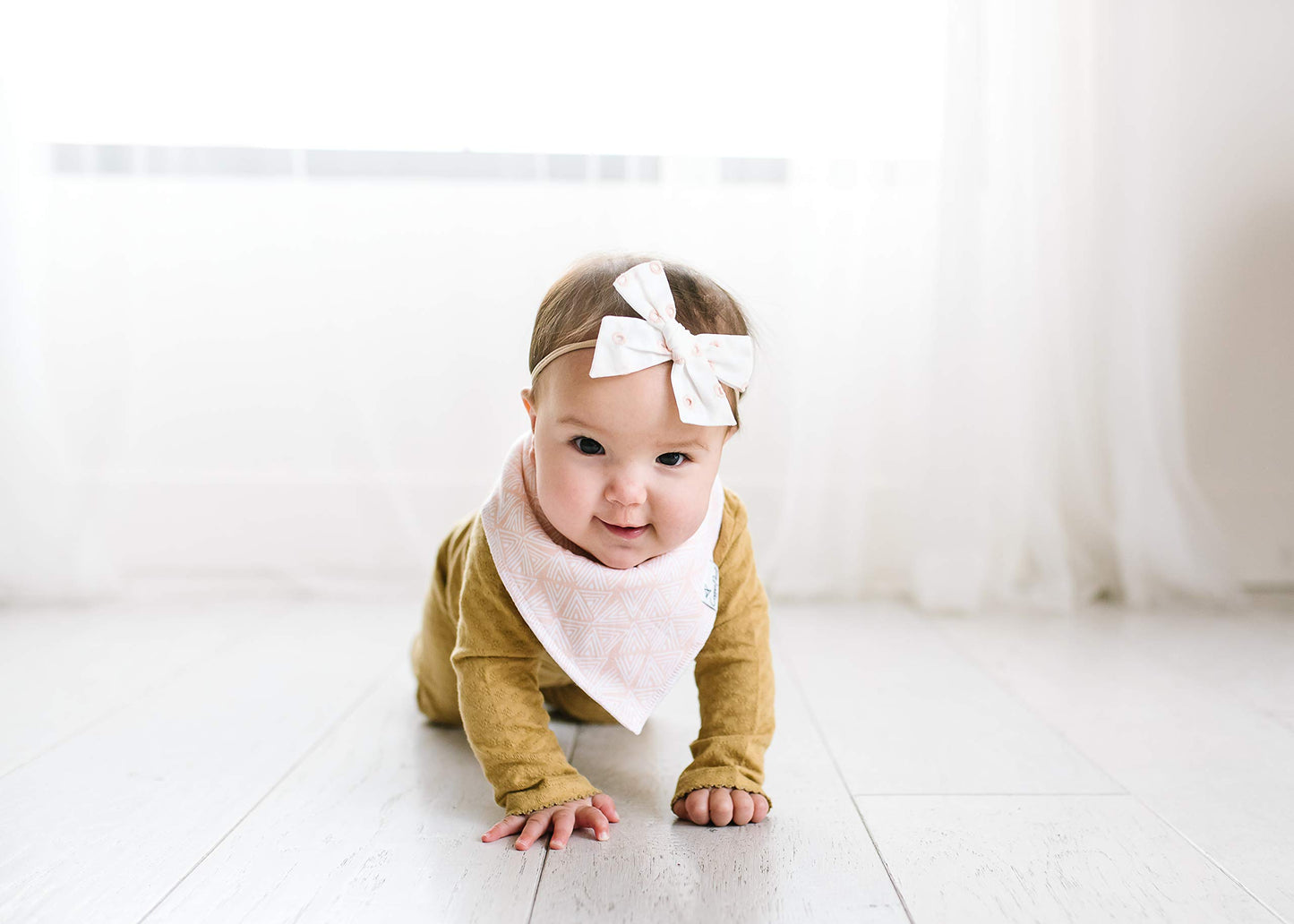 Copper Pearl Baby Bandana Bibs - 6 Pack Soft Cotton Baby Bibs For Drooling And Teething, Absorbent Drool Bibs For Baby Girl, Adj