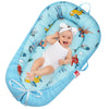 Baby Lounger for Newborn - Portable Infant Seat with Breathable Cover, Adjustable Cotton Lounger for Floor Play & Travel | Newbo