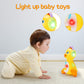 Baby Musical Duck Toy Dancing Crawling Tummy Time, Light Up Infant Toys 0-3-6 6-12 12-18 Months Easter Gifts for 1 2 Year Old Bo
