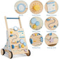 Beright Wooden Baby Walker, Wooden Baby Push Walker, Learning Activity Toys, Baby Push Toy Multiple Activities Center, Gift for