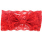 Koolgil Baby Girl'S Elegant Lace Bow Knot Headband Children'S Rhinestone Pearl Lace Headband For Birthday Party Photography (Red