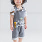 Star Wars R2-D2 Yoda Chewbacca Infant Baby Boys Short Overalls Graphic T-Shirt And Hat 3 Piece Outfit Set Grey 12 Months