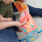 Lamaze Colorful Journey Caterpillar High Contrast Baby Book - Soft Fabric Baby Sensory Books - Includes Chewy Apple for Teething