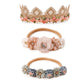 Bfnaagirl Baby Girl Floral Headband Nylon Flower Crown Elastic Hairband 3Pcs Hair Accessories Gift For Girls (9572)