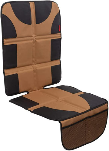 Lusso Gear Car Seat Protector - Thick Padding - Baby Car Seat Cover With 2 Mesh Storage Pockets - Waterproof Car Seat Cover - Ta