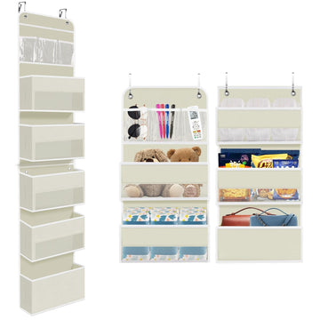 HASONA Wall Pocket, 6 Tiers, Over the Door, Wall Hanging, Storage Pocket, Dividable, Swing Proof, Heavy Duty, Large Capacity, No