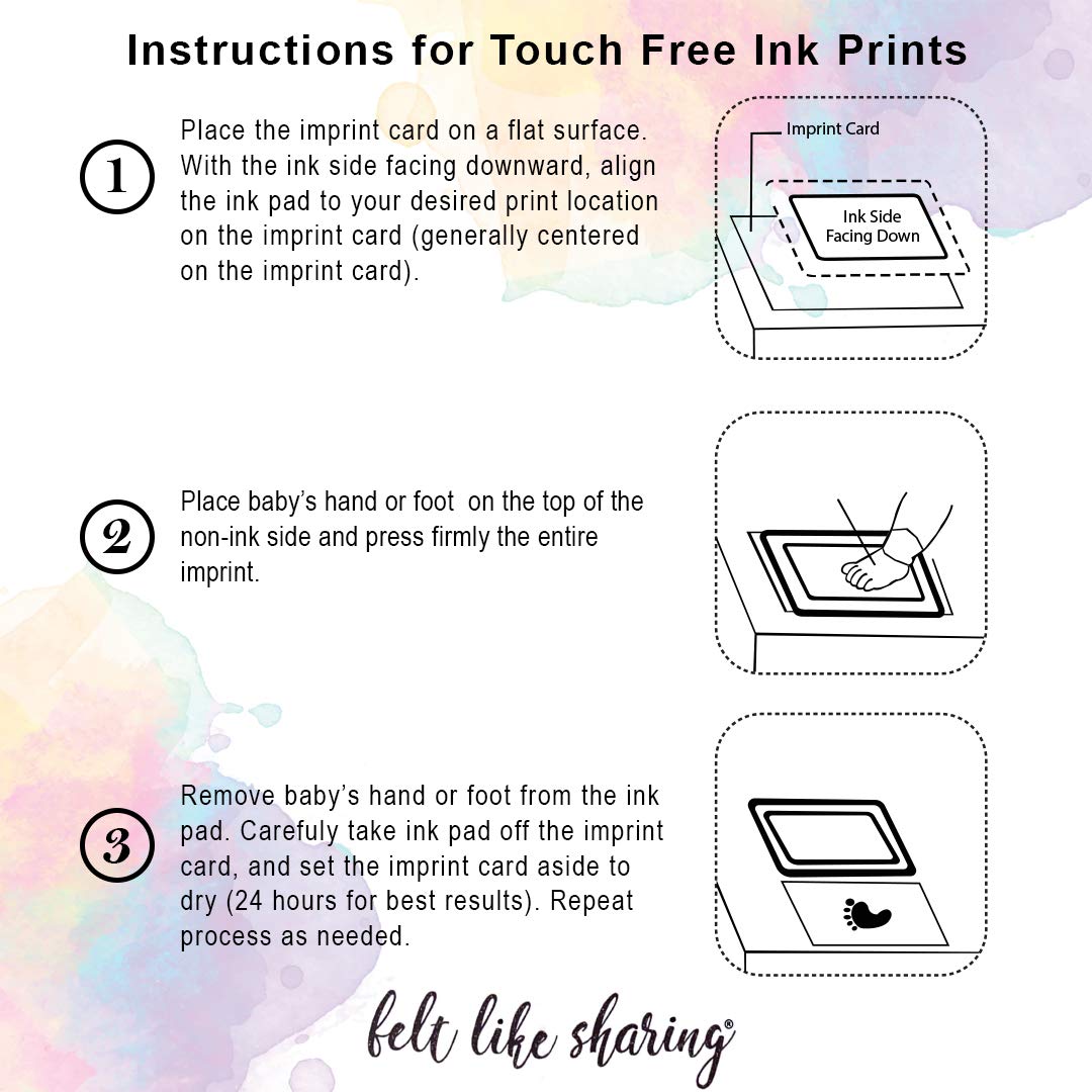 Felt Like Sharing My Tiny Prints Newborn Baby Handprint And Footprint Kit - Keepsake Frame For Baby Girls & Boys - Ideal Baby Sh