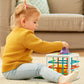 Aprilwolf Montessori Toys for 1 Year Old, Cube Bin & 6 Sensory Shape Blocks, Baby Toys 12-18 Months, Developmental Infant Birthd