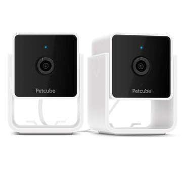 Petcube Pack Of 2 Cam Indoor Wi-Fi Pet And Security Camera With Phone App, Pet Monitor With 2-Way Audio And Video, Night Vision,