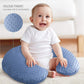 The Peanutshell Nursing Pillow Cover Set For Baby Boys Or Girls | Dinosaur & Navy Blue Minky Dot | Unisex 2 Pack