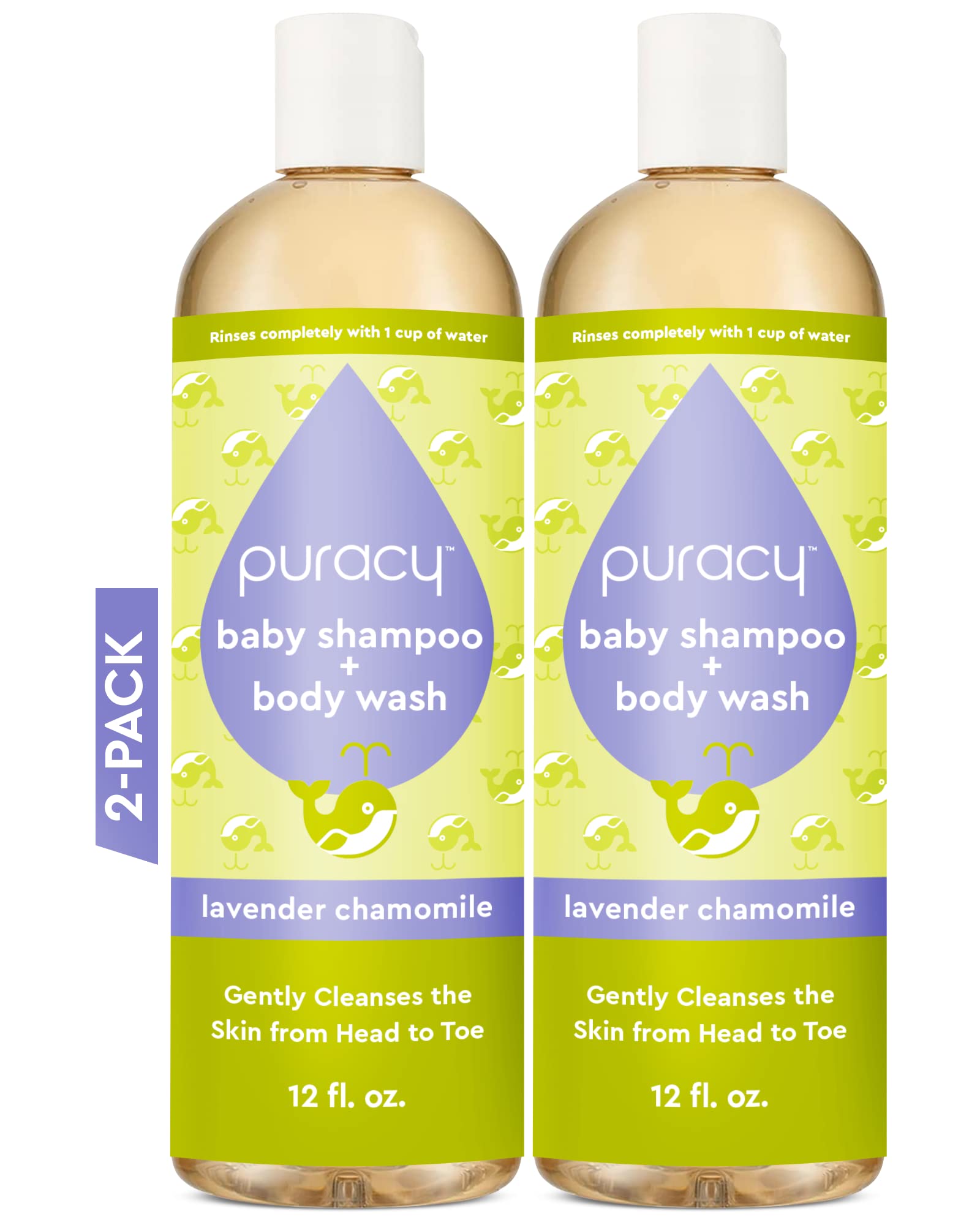 Puracy Baby Shampoo & Body Wash For Children - Pure Ingredients With 12 Fruit & Vegetable Extracts For Silky Smooth Skin, Gentle