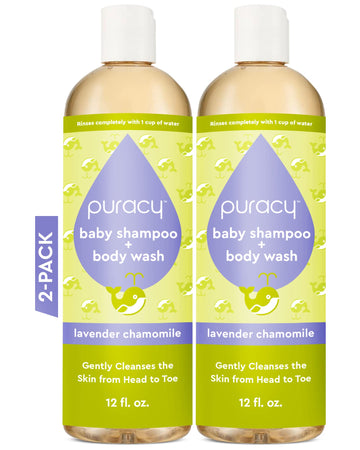 Puracy Baby Shampoo & Body Wash For Children - Pure Ingredients With 12 Fruit & Vegetable Extracts For Silky Smooth Skin, Gentle