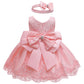 Lzh Girls Newborn Bowknot Birthday Dress Baptism Wedding Party Flower Dresses
