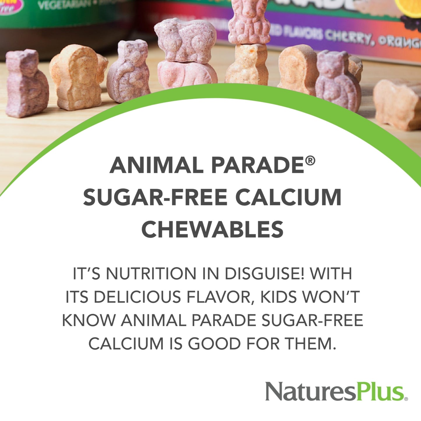Naturesplus Animal Parade Sugar-Free Children'S Calcium, Vanilla Sundae Flavor - 90 Chewable Animal Shaped Tablets, Pack Of 2 -