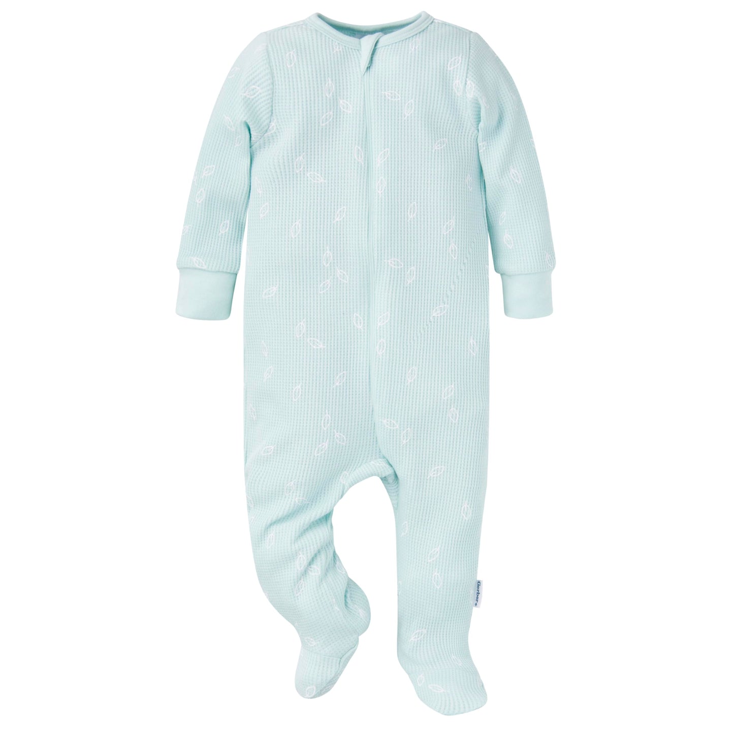 Gerber Baby Unisex 2-Pack 2-Way Zip Thermal Footed Sleep 'N Play, Hedgehog, 0-3 Months