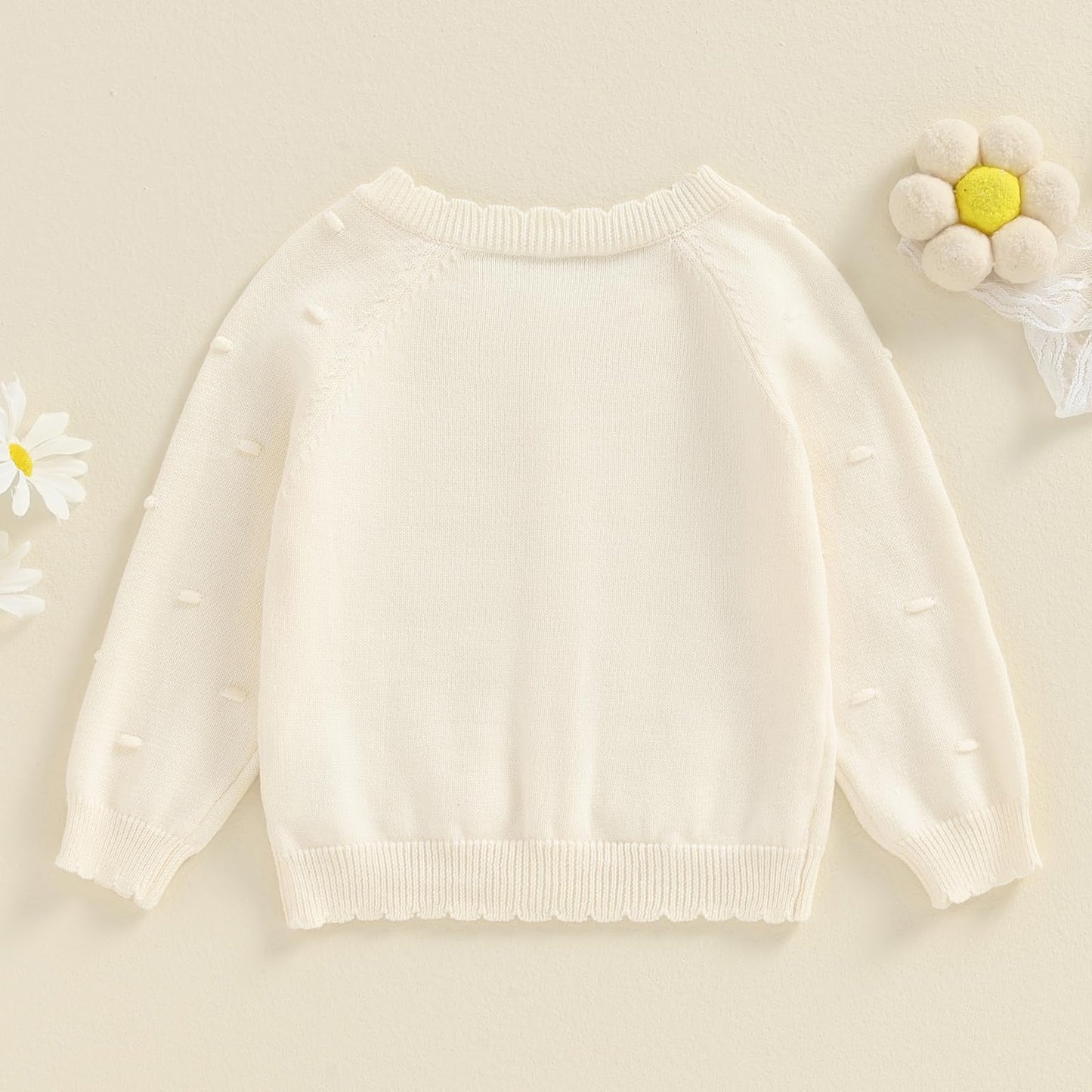 Infant Baby Girl Cardigan Sweater Long Sleeve Button Up Knit Sweatshirt Jacket Toddler Baby Girl Fall Outfits (Apricot, 9-12 Mon