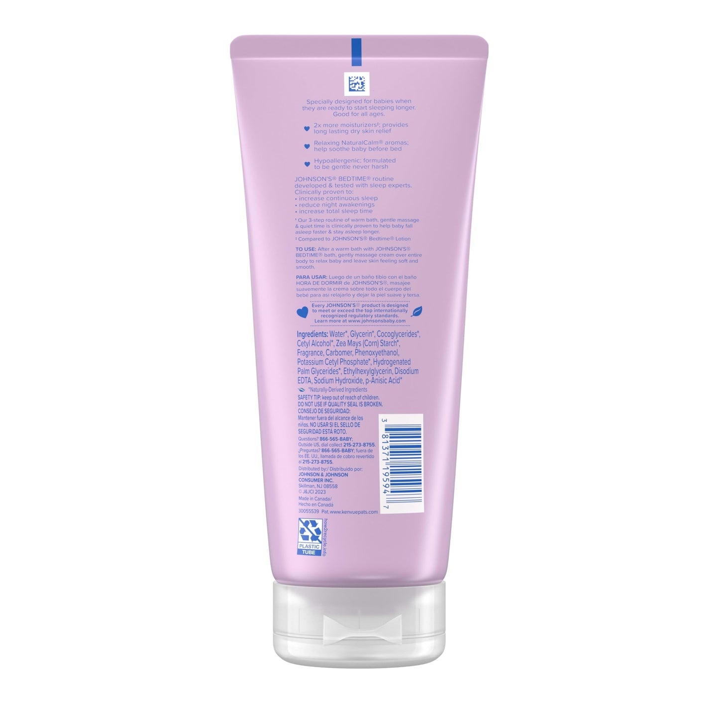 Johnson'S Baby Bedtime Moisturizing Body Cream, Relaxing Aromas, Hypoallergenic Baby Night Cream For Long Lasting Dry Skin Relie