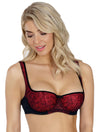 Rosme Womens Balconette Bra With Padded Straps, Collection Grand, Red, Size 36B