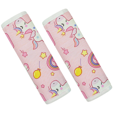 Cuxfls Baby Strap Cover For Children, 2 Pcs Infant Car Seat Belt Cover Pad, Neck Pad Protector For Kids Newborn Toddlers (Pink U
