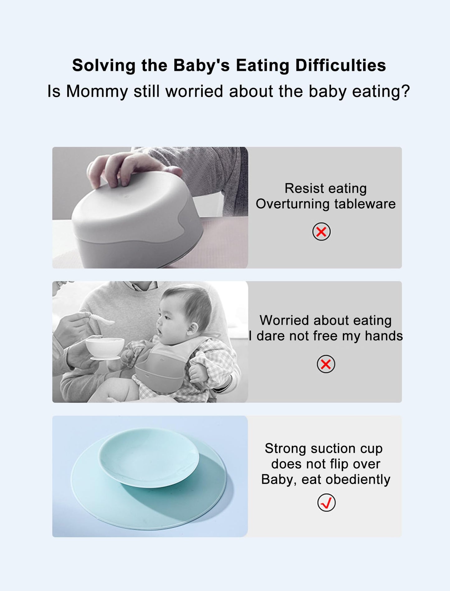 Gloglow Baby Place Mats, Baby Feeding Bowl Cup Anti Slip Placemat Kids Magic Suction Mat Double Sided Suckers Baby Feeding Bowl