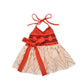 Baby Girl Moana Fancy Dress Romper Sister Matching Ruffle Lace Outfits Costume (0-6 Months, Halter Dress)