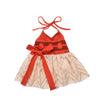 Baby Girl Moana Fancy Dress Romper Sister Matching Ruffle Lace Outfits Costume (0-6 Months, Halter Dress)