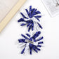 Yxiang 2Pcs Indigo Korker Bows For Girls 3'' Curly Bow Hair Clip Ribbon Ponytail Bows Alligator Clip Hair Barrette For Girls Tod