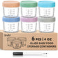Drkio 6 Pack Glass Baby Food Storage Containers - 4 Oz Baby Food Jars With Lids Baby Food Maker Microwave Dishwasher Freezer Saf