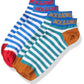 Jack & Jones Men Stripes Cotton Blend Ankle Length Multicolor Socks(Pack Of 2 Socks)