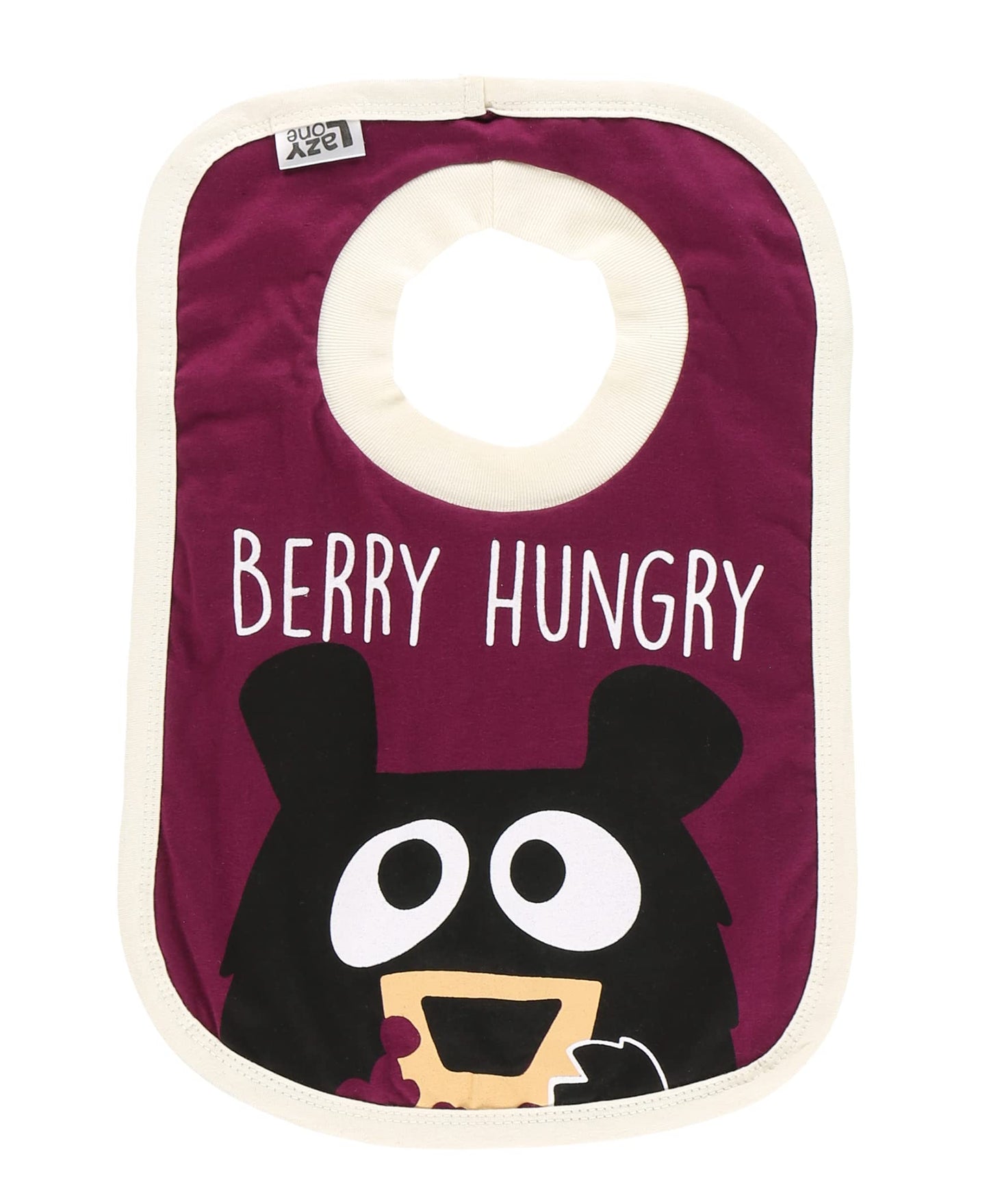 Lazyone Animal-Print Baby Bibs, Cute Baby Shower Gifts, One Size, Bear, Hungry (Huckleberry, One Size)
