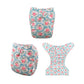 babygoal Boy Cloth Diapers Pack of 13, Baby Reusable Washable Pocket Nappy, 6pcs Diapers+6pcs Rayon from Bamboo Inserts+Wet Bag