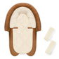 Baby Car Seat Head Body Support & Strap Covers, 2 in 1 Infant Car Seat Insert, Reversible Soft Breathable Newborn Cushion Pads f